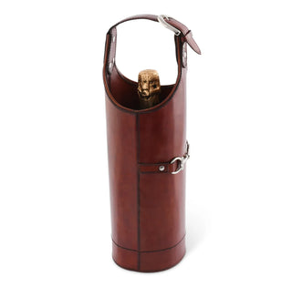 Vagabond House Leather Bit Single Wine Bottle Carrier 22020