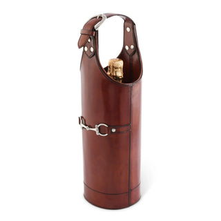 Vagabond House Leather Bit Single Wine Bottle Carrier 22020
