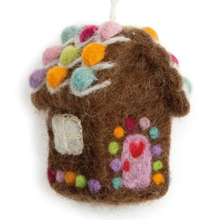Gry & Sif Felt Mini Gingerbread House Ornament - Set of Two 22102