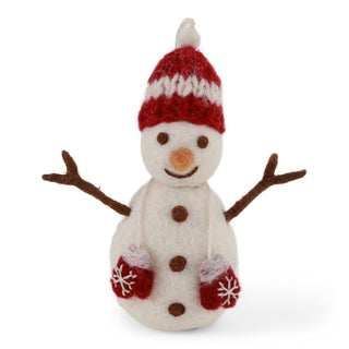 Gry & Sif Felt Snowman Ornament - Set of Two 22110