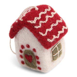 Gry & Sif Felt Mini Christmas House Ornament - Set of Two 22118