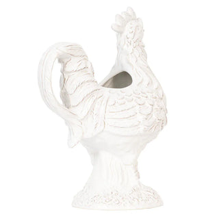 Juliska Ceramic Rooster Pitcher - White 22493