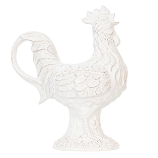Juliska Ceramic Rooster Pitcher - White 22493