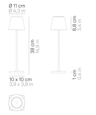 Zafferano Zafferano Poldina Pro Lamp - Steel Blue 22770