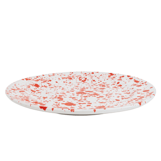 Abigails Taverna Speckled Dinner Plate - Red & White 22839