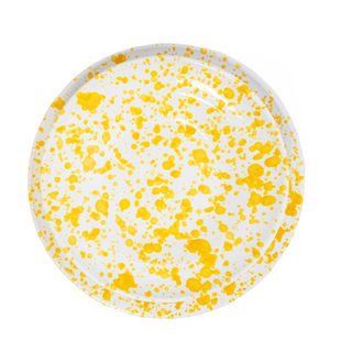 Abigails Taverna Speckled Dinner Plate - Yellow & White 22840
