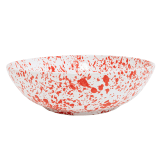 Abigails Taverna Speckled Serving Bowl - Red & White 22844