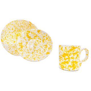 Abigails Taverna Speckled Mug - Yellow & White 22849