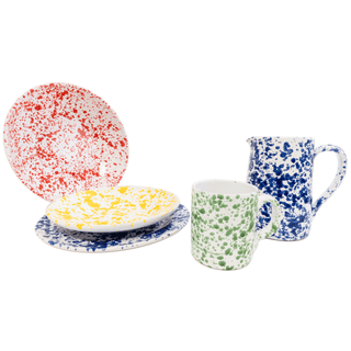 Abigails Taverna Speckled Soup Bowl - Red & White 22853