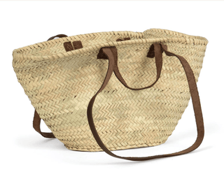 Willow Group Oval Straw Tote with Leather Handles - 1 Each 22878