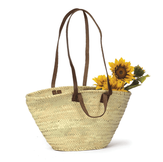 Willow Group Oval Straw Tote with Leather Handles - 1 Each 22878