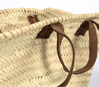 Willow Group Oval Straw Tote with Leather Handles - 1 Each 22878