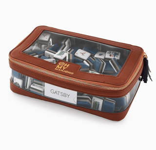 Oh My Mahjong Mahjong Tile Storage Bag - Cognac 23068