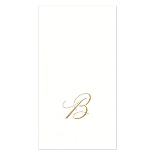 Caspari White Pearl-Paper Linen Napkin Airlaid Guest-Signature 24In 2900GG.B
