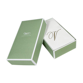 Caspari White Pearl-Paper Linen Guest Towels Airlaid - 12 In 2900GG