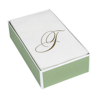 Caspari White Pearl-Paper Linen Guest Towels Airlaid - 12 In 2900GG