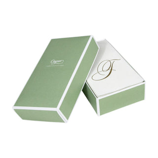 Caspari White Pearl-Paper Linen Guest Towels Airlaid - 12 In 2900GG