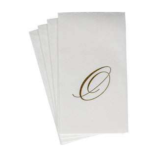 Caspari White Pearl-Paper Linen Guest Towels Airlaid - 12 In 2900GG