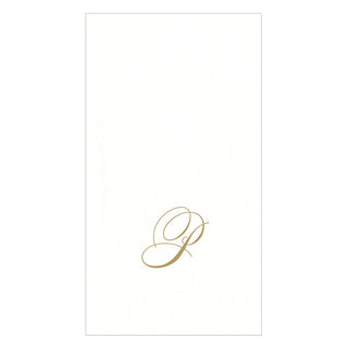 Caspari White Pearl-Paper Linen Guest Towels Airlaid - 12 In 2900GG