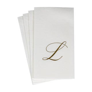 Caspari White Pearl-Paper Linen Guest Towels Airlaid - 12 In 2900GG