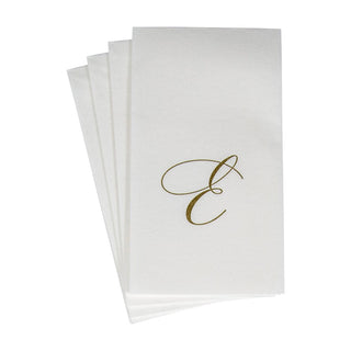Caspari White Pearl-Paper Linen Guest Towels Airlaid - 12 In 2900GG