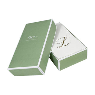 Caspari White Pearl-Paper Linen Guest Towels Airlaid - 12 In 2900GG