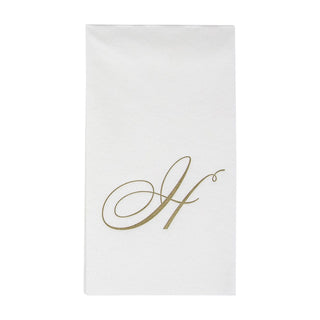 Caspari White Pearl-Paper Linen Guest Towels Airlaid - 12 In 2900GG