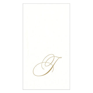 Caspari White Pearl-Paper Linen Guest Towels Airlaid - 12 In 2900GG