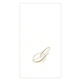 Caspari White Pearl-Paper Linen Guest Towels Airlaid - 12 In 2900GG