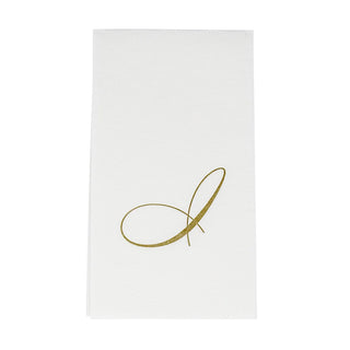 Caspari White Pearl-Paper Linen Guest Towels Airlaid - 12 In 2900GG