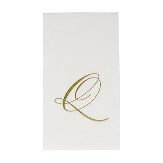 Caspari White Pearl-Paper Linen Guest Towels Airlaid - 12 In 2900GG