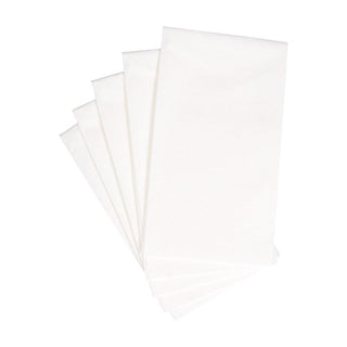 Caspari White Pearl-Paper Linen Guest Towels Airlaid - 12 In 2900GG