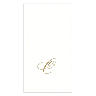 Caspari White Pearl-Paper Linen Guest Towels Airlaid - 12 In 2900GG