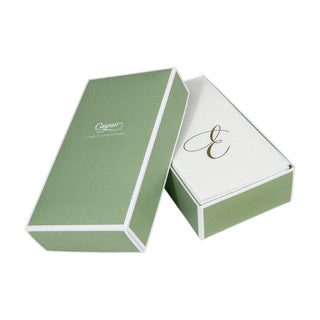 Caspari White Pearl-Paper Linen Guest Towels Airlaid - 12 In 2900GG