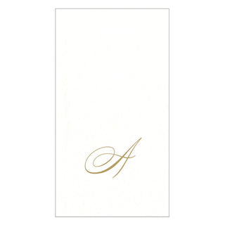 Caspari White Pearl-Paper Linen Guest Towels Airlaid - 12 In 2900GG