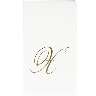 Caspari White Pearl-Paper Linen Guest Towels Airlaid - 12 In 2900GG