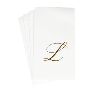 Caspari White Pearl-Paper Linen Guest Towels Airlaid - 12 In 2900GG