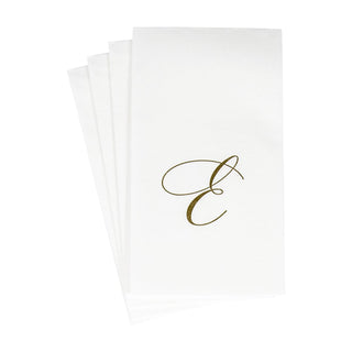 Caspari White Pearl-Paper Linen Napkin Airlaid Guest-Signature 24In 2900GG.E