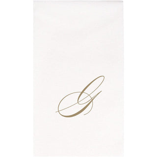 Caspari White Pearl-Paper Linen Napkin Airlaid Guest-Signature 24In 2900GG.G
