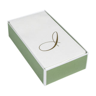 Caspari White Pearl-Paper Linen Napkin Airlaid Guest-Signature 24In 2900GG.I
