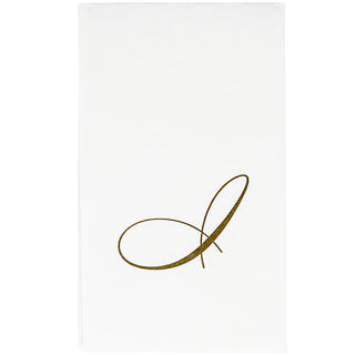 Caspari White Pearl-Paper Linen Napkin Airlaid Guest-Signature 24In 2900GG.I
