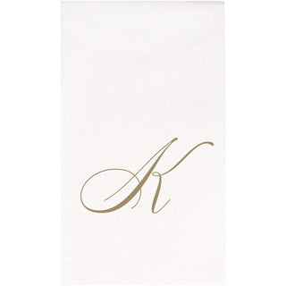 Caspari White Pearl-Paper Linen Napkin Airlaid Guest-Signature 24In 2900GG.K