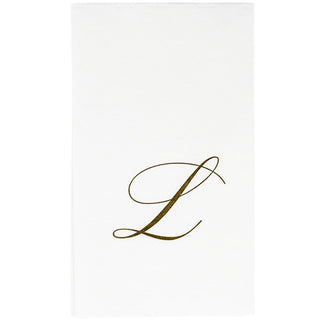 Caspari White Pearl-Paper Linen Napkin Airlaid Guest-Signature 24In 2900GG.L