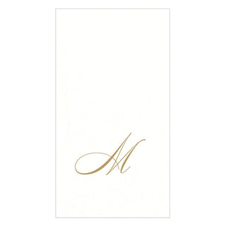 Caspari White Pearl-Paper Linen Napkin Airlaid Guest-Signature 24In 2900GG.M