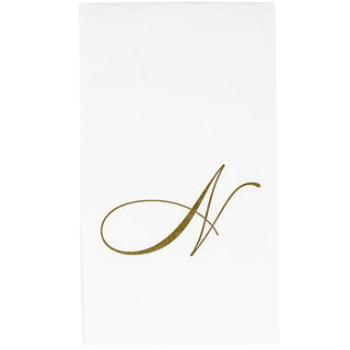 Caspari White Pearl-Paper Linen Napkin Airlaid Guest-Signature 24In 2900GG.N
