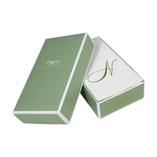 Caspari White Pearl-Paper Linen Napkin Airlaid Guest-Signature 24In 2900GG.N
