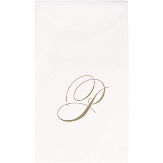 Caspari White Pearl-Paper Linen Napkin Airlaid Guest-Signature 24In 2900GG.P