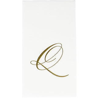 Caspari White Pearl-Paper Linen Napkin Airlaid Guest-Signature 24In 2900GG.Q