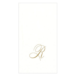 Caspari White Pearl-Paper Linen Napkin Airlaid Guest-Signature 24In 2900GG.R