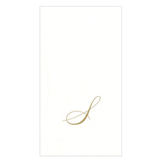 Caspari White Pearl-Paper Linen Napkin Airlaid Guest-Signature 24In 2900GG.S